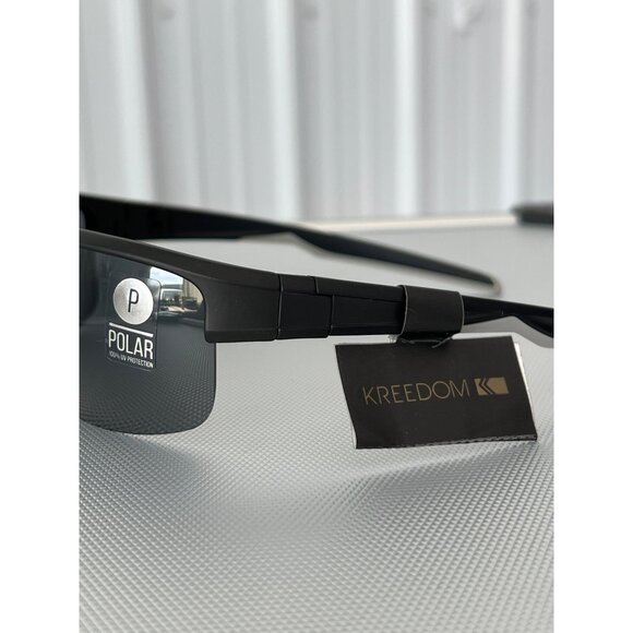 Kreedom Polarized Sunglasses Black Frame UV Protection Sport Eyewear Outdoor NEW - Picture 3 of 6